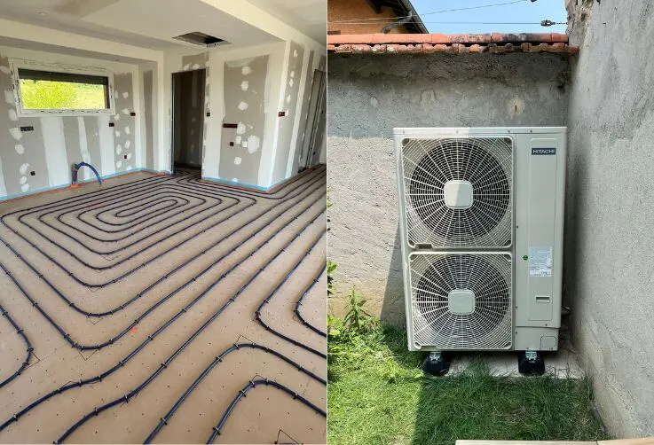 Installation chauffage au sol avec pompe à chaleur
